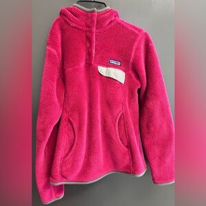 Patagonia women’s fleece hooded pullover pink XS polartec thermal pro